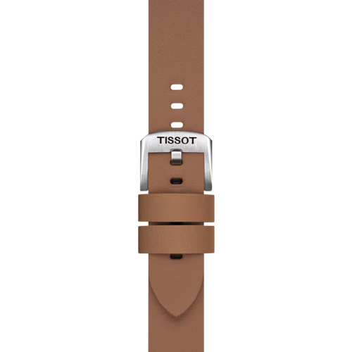 Zoom on Tissot Official Brown Synthetic Strap Lugs 18 mm