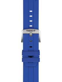 Zoom on Tissot Official Blue Silicone Strap Lugs 22 mm